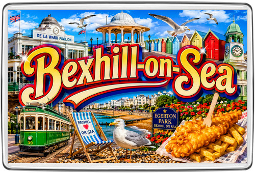 Bexhill sea fridge magnet - fridge,