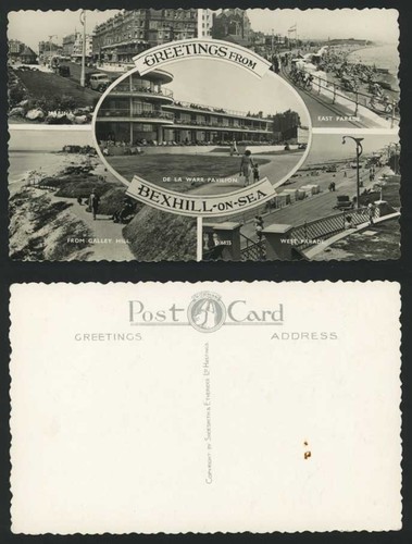 Bexhill sea old postcard - old,