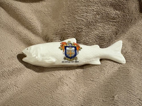 Antique crested china fish - antique,