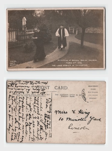 Vintage rppc postcard - postcard, bexhill
