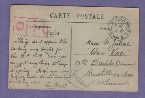 Ww1 army post - office, s39