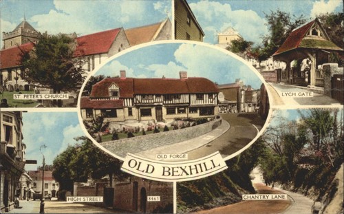Vintage old bexhill postcard - vintage,