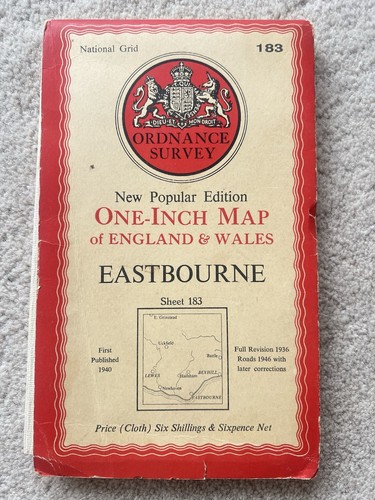 Ordnance survey vintage cloth - vintage,